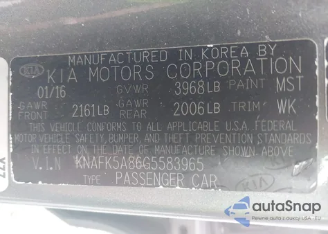 2016 Kia Forte Lx from USA, damaged, VIN KNAFK5A86G5583965